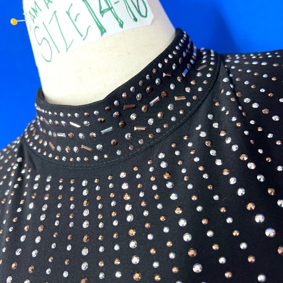 👗 |•WHITE HOUSE BLACK MARKET•| Black Studded Dress Size XLT - Picture 3 of 10